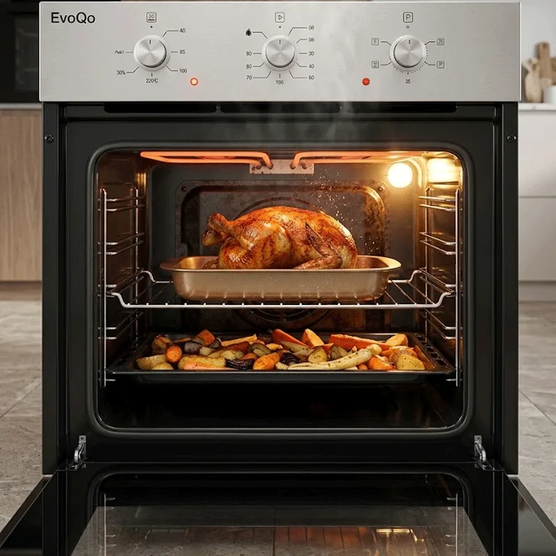 EvoQ Built-In Electric Oven 5 Functions with Turbo Fan, Digital Display & Made in Turkey EO-BIE5