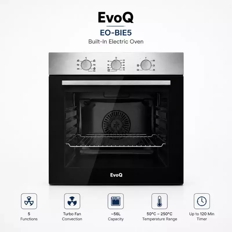 EvoQ Electric Oven 5 Functions Turbo Fan Turkey EO - BIE5