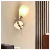 Tronic Golden Wall Lamp with E27 Bulb Holder and Decorative Leaf Design