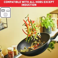 Tefal Super Cook Wokpan 28cm Non Electric B4591684 aluminium material heat indicator thermo signal powerglide coating