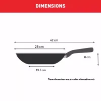 Tefal Super Cook Wokpan 28cm Non Electric B4591684 aluminium material heat indicator thermo signal powerglide coating