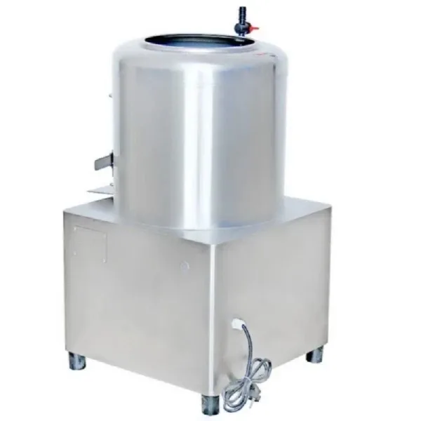 Commercial Electric Industrial Potato Peeling Machine, 240kg/hr High-Efficiency Electric Peeler, Professional 10L Stainless Steel Root Vegetable Scrubber WG-10