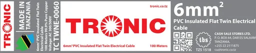 Tronic 6 mm Flat Twin Cable