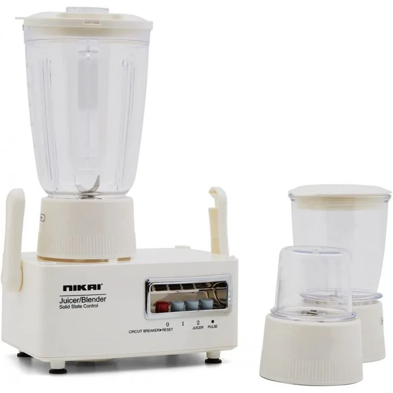 Nikai Juicer Extractor 1.6L 4 in 1 Juicer Blender Meat Chopper and Grinder 300W NFP1724N 2 Speed With Pulse Function Powerful Motor With Thermostat Stainless Steel Blades