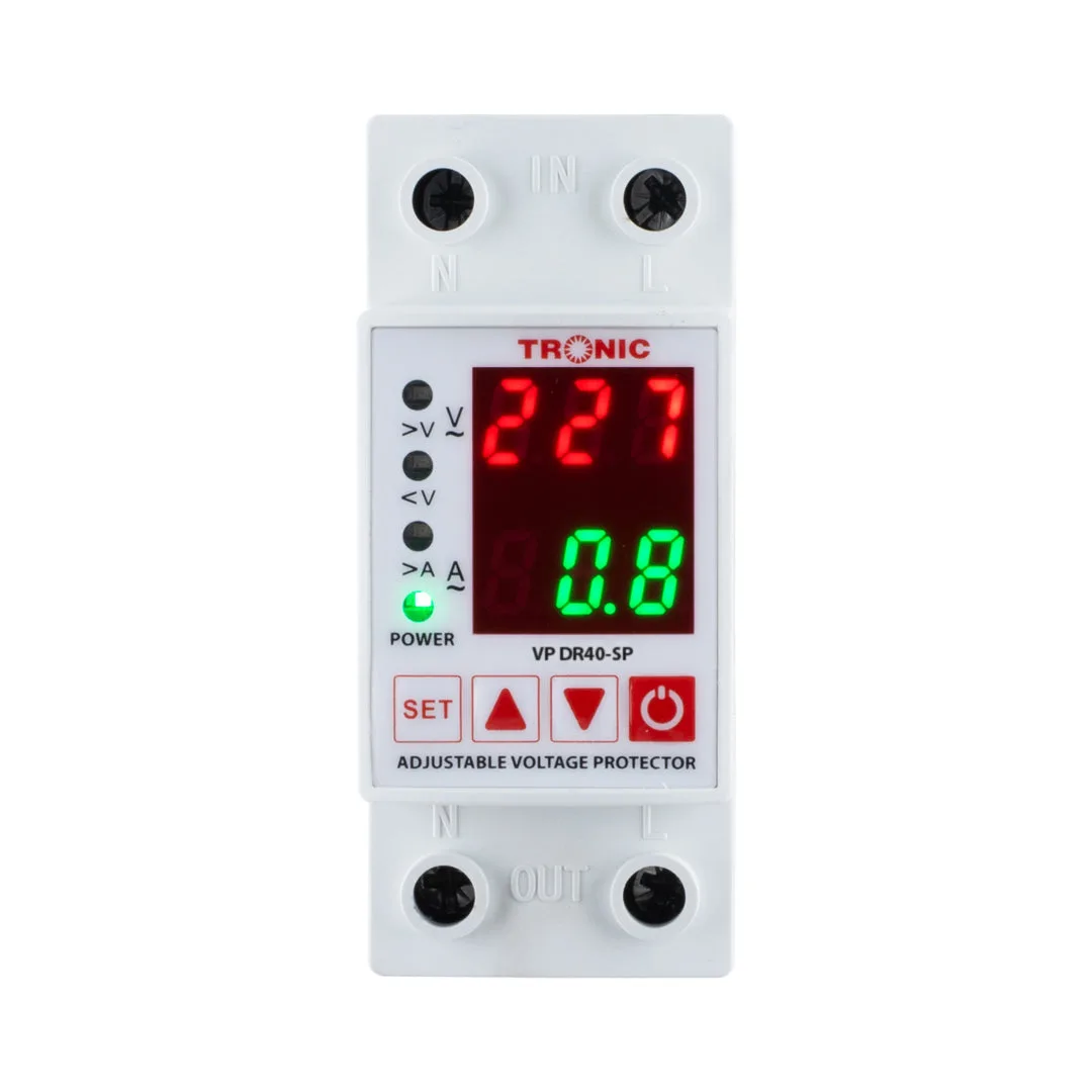 Tronic Adjustable Voltage Protector - Dual Display, 40A Capacity