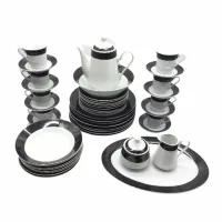 Nadstar Dinner Set 47pcs Porcelain Black RSPD001