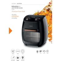Kenwood Airfryer 11l Manual with Oven 4 in 1 Fry, Grill, Roast and Bake 2000w Hfp90.000bk - 60 Mins Timer With Rosting Function Removable Tray And Glass Door