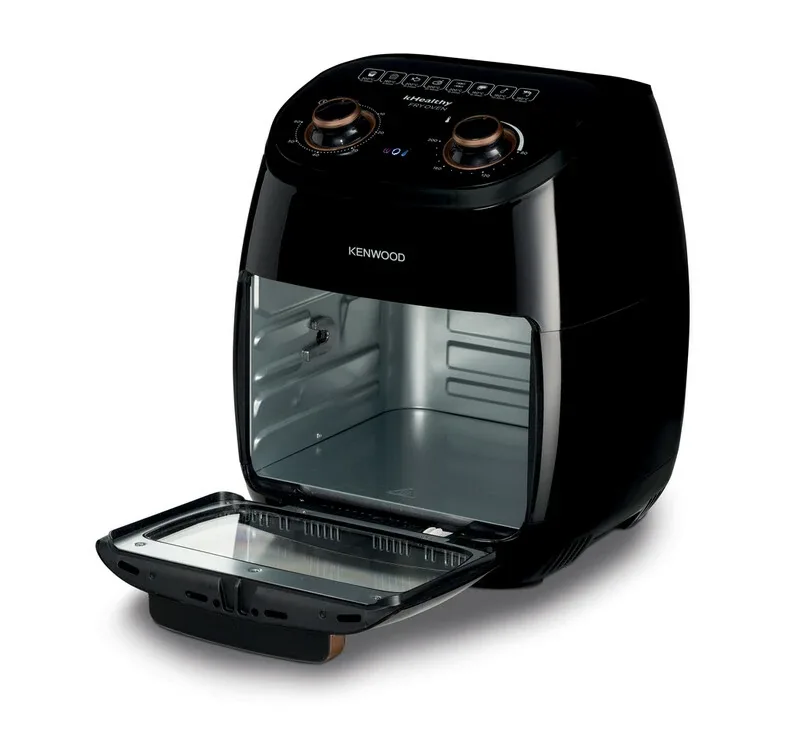Kenwood Airfryer 11l Manual with Oven 4 in 1 Fry, Grill, Roast and Bake 2000w Hfp90.000bk - 60 Mins Timer With Rosting Function Removable Tray And Glass Door