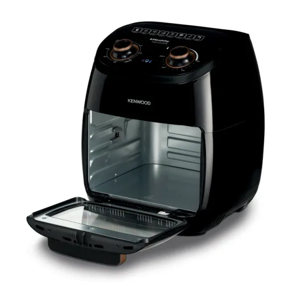 Kenwood Airfryer 11l Manual with Oven 4 in 1 Fry, Grill, Roast and Bake 2000w Hfp90.000bk - 60 Mins Timer With Rosting Function Removable Tray And Glass Door