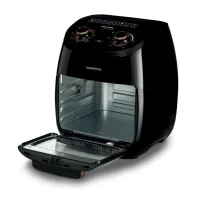 Kenwood Airfryer 11l Manual with Oven 4 in 1 Fry, Grill, Roast and Bake 2000w Hfp90.000bk - 60 Mins Timer With Rosting Function Removable Tray And Glass Door
