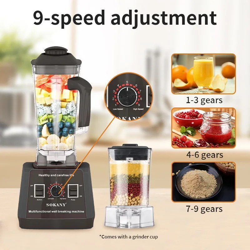 SOKANY SK-666 2-in-1 Multifunctional Food Processor with 5000W Power