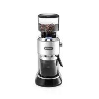 Delonghi Dedica Coffee Grinder, Large Bean Hopper, Burr Grinding System, 14 Cups, Metallic KG521.M