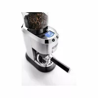 Delonghi Dedica Coffee Grinder, Large Bean Hopper, Burr Grinding System, 14 Cups, Metallic KG521.M