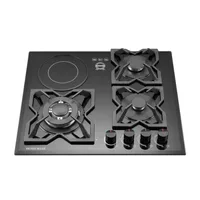 Homebase Built-In Gas & Ceramic Cooktop Hob 3 Gas Burner Black HB-GE-402A