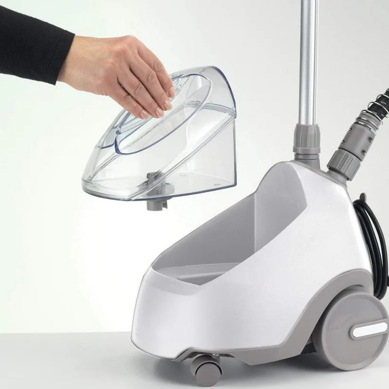 Kenwood Garment Steamer 2l Tank Suit Hanger 1500w Gsp65.000wh - Hand Cord Device Storage Folding Rack Telescopic Pole Rotary Wheels