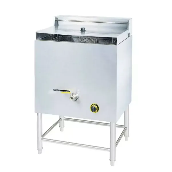 Commercial Gas Fryer 28L Vertical Deep Fryer, 36,000 BTU High-Power Single Tank Double Basket Floor Model LPG Fryer HGF-74