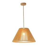 Tronic Wood Pendant Lamp - Conical Shade Design