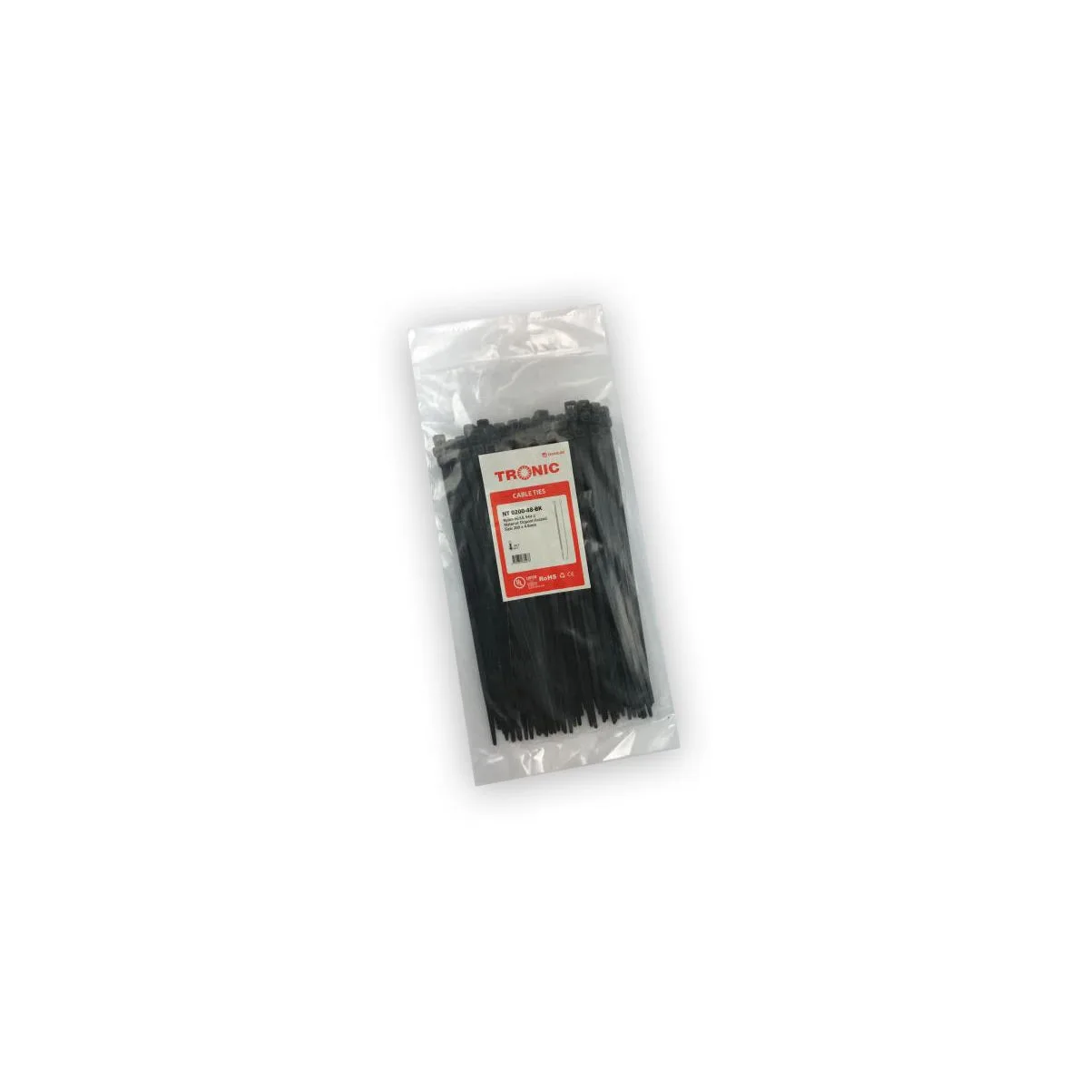 Tronic Cable Ties 200X4.8mm - Black