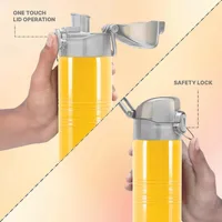 MILTON Vogue 750 Stainless Steel Water Bottle with One Touch Safety Lock, 750 ml