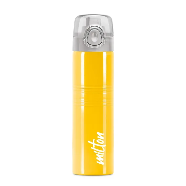 MILTON Vogue 750 Stainless Steel Water Bottle with One Touch Safety Lock, 750 ml