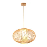 Tronic Bamboo Pendant Lamp - Round Woven Globe