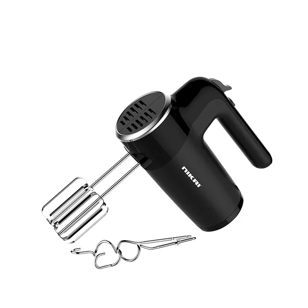 Nikai Hand Mixer 6 Speeds With Turbo Function 300W NH989A1 2 Beaters For Eggs And Cream And 2 Hooks For Mixing Dough With Easy Eject Button