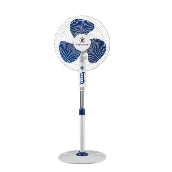 Westpoint Stand Fan 16" Adjustable Height, High Performance Motor, 3 Speed Settings, Oscillation, White WSUS-1624.O