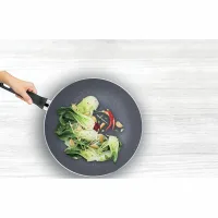 Tefal Natura Wokpan 28cm Non Electric B2269295 aluminium material heat indicator thermo signal stone effect coating made in france
