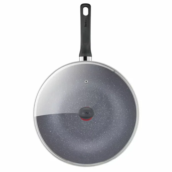 Tefal Natura Wokpan 28cm Non Electric B2269295 aluminium material heat indicator thermo signal stone effect coating made in france