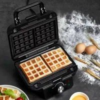 Nikai Sandwich Toaster 2 Slice 3 In 1 Waffle Grill And Sandwich 750W NGT323D Non Stick Coating Plates Cool Touch Housing Detachable Plates With Light Indicator
