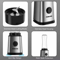 Nikai Blender Smoothie Maker with 600ml Tritan Bottle and 400ML Tritan Bottle 300W NB202ST 4 Stainless Steel Blades And Housing Tritan Drinking Bottle With Lid 2 Speed With Pulse