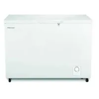 Hisense Chest Freezer 297L Multimode Function, Energy Saving, Spring-load Hinges, Defrost Drain, Handle, Aluminum, Super Freezer, Lock, White H395CF