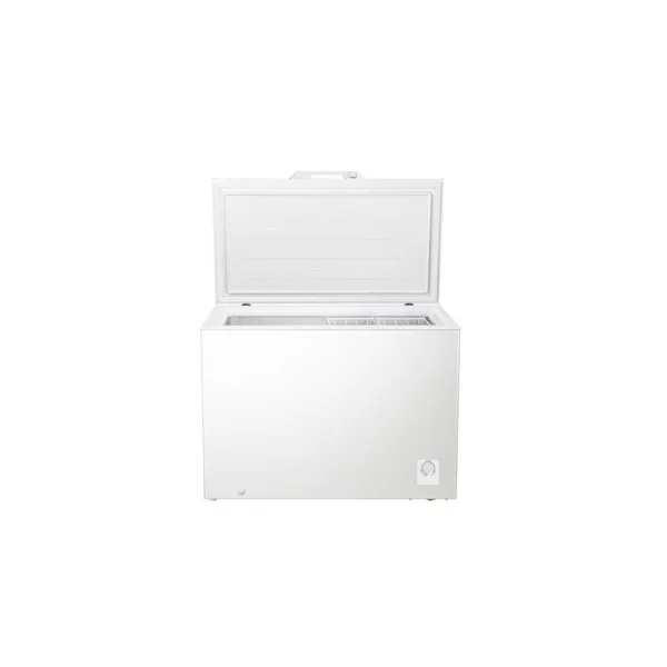 Hisense Chest Freezer 297L Multimode Function, Energy Saving, Spring-load Hinges, Defrost Drain, Handle, Aluminum, Super Freezer, Lock, White H395CF