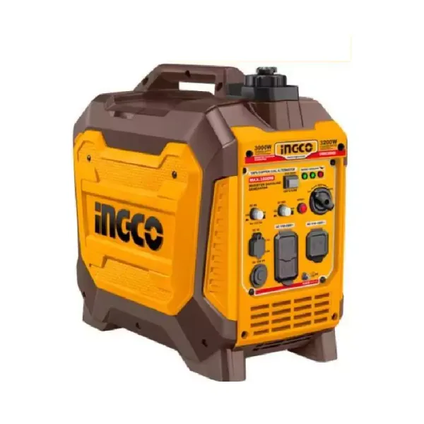 Ingco Inverter Gasoline Generator 3.2kW with 4 Stroke Engine, 6.3L Fuel Tank, Copper Coil, Low Oil Shutdown GEI35006