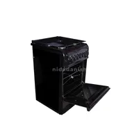 Westpoint Cooker 50x55cm, 2 Gas Burners, 2 Electric Plates with Electric Oven & Grill Black WCER5522E0N