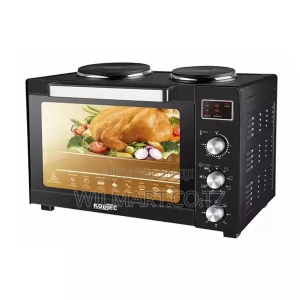 Kodtec Electric Oven - 1600W High Power Heating System, 36L Large Capacity, Baking, Roasting & Grilling Function, Adjustable Temperature Control with Timer, Family Size Heavy Duty Kitchen Oven KT-3860