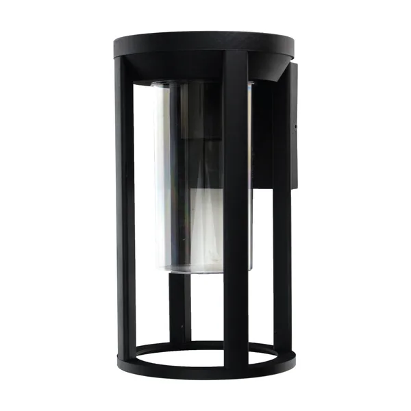 Tronic Modern Cylinder Outdoor Wall Light - E27 IP44 Black