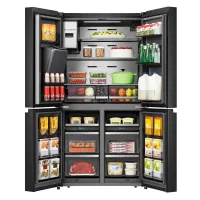 Hisense Refrigerator 536L French Door, LED Screen, WiFi, Triple Zone Inverter, Antibacterial Interior H750FSB-IDLS