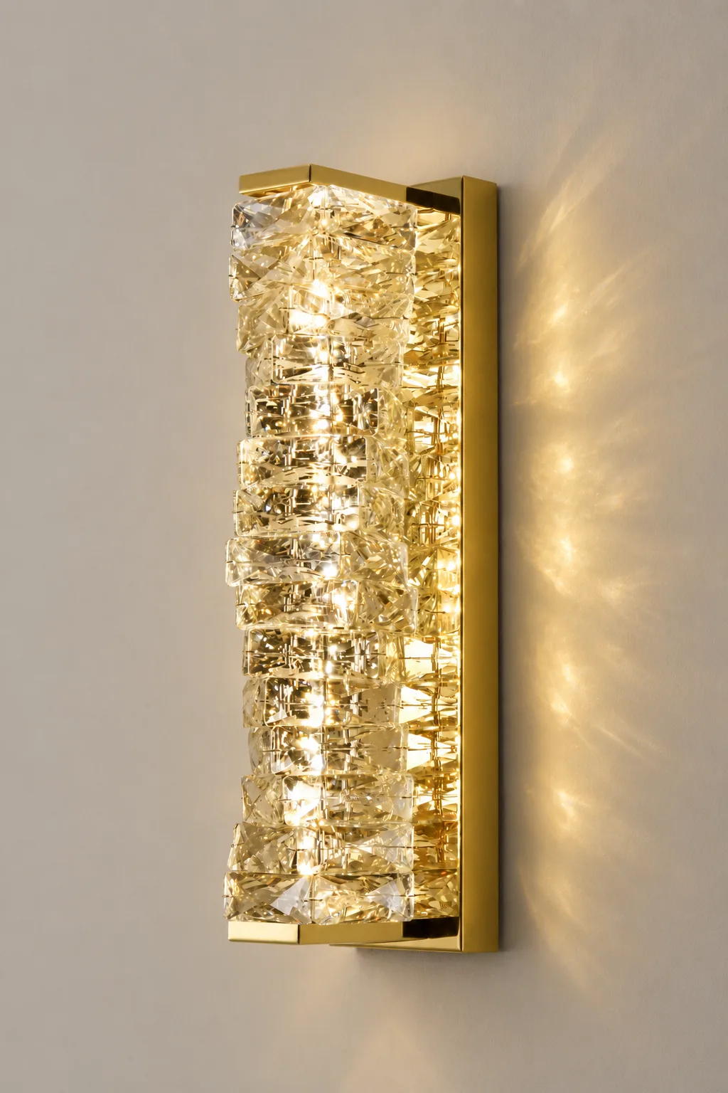 Tronic Luxury Crystal Wall Light - Gold Finish LED Sconce
