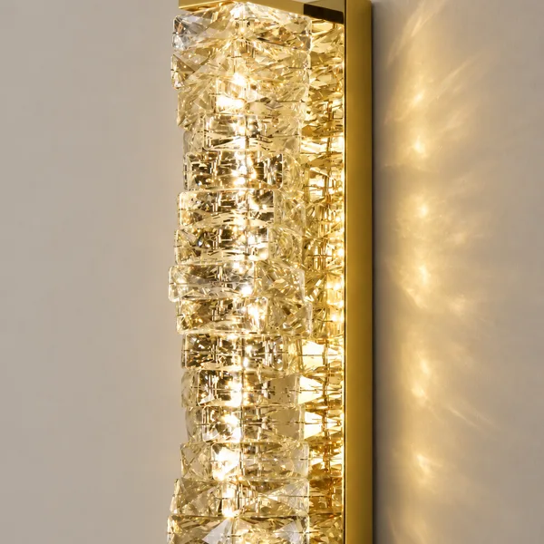 Tronic Luxury Crystal Wall Light - Gold Finish LED Sconce