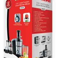 Nikai Juicer Extractor 2l 4 in 1 Juicer Blender Mixer Grinder 800W NFP881G 2 Speed With Pulse Function With Glass Jars Stainless Steel Housing Filter And Blade