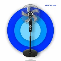 Dolphin Stand Fan 18" 50W w/Timer & Speed Plastic Blade 1870