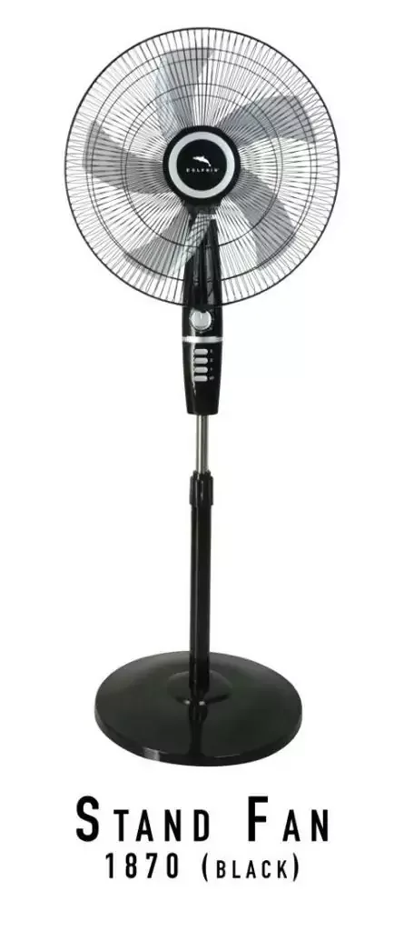 Dolphin Stand Fan 18" 50W w/Timer & Speed Plastic Blade 1870