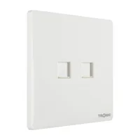 Tronic Glossy White - 2 Gang Data Socket