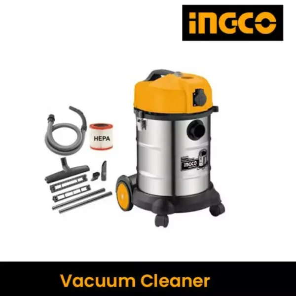 Ingco Drum Vacuum Cleaner Wet & Dry 30L 1400W Blower Function VC14301
