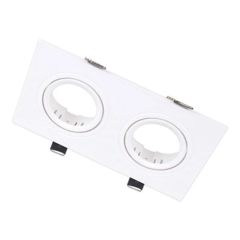 Tronic Twin Rectangular White Recessed Holder