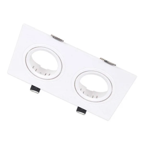Tronic Twin Rectangular White Recessed Holder
