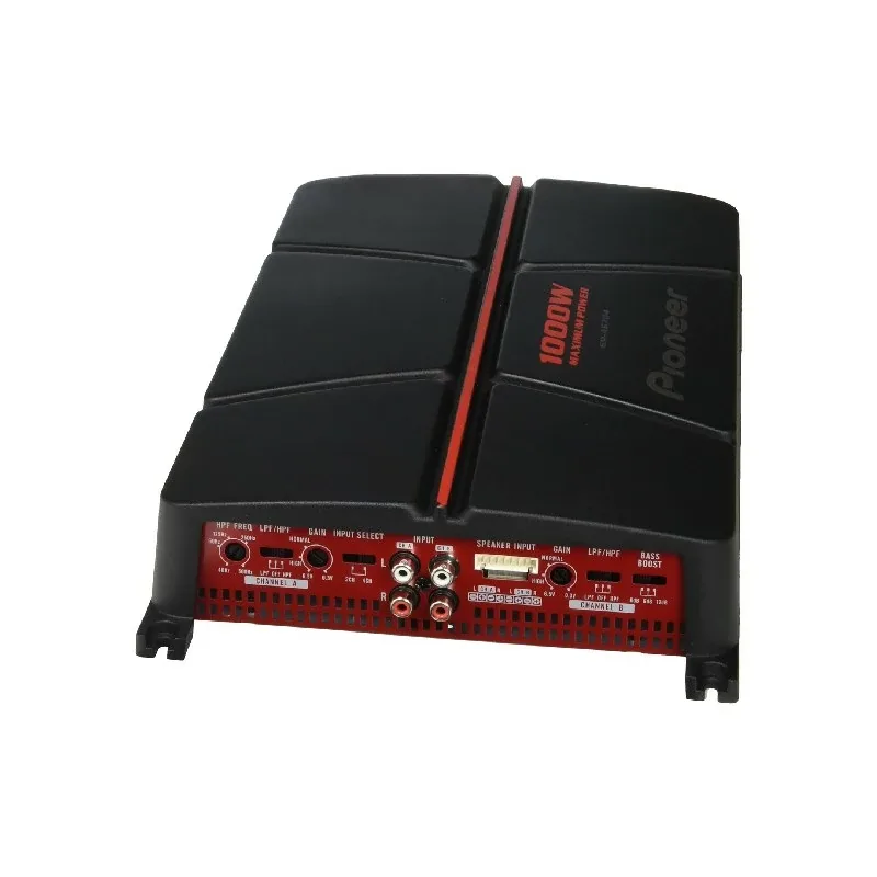 Pioneer Car Amplifier, 4 Channel Bridgeable Amplifier with Bass Boost, Class B, 1000w Max Power, Steel Look, High Quality Components, Flexible Sound Tuning GM-A6704