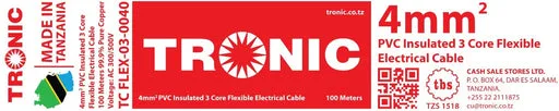 Tronic 4mm 3 Core Flexible Cable