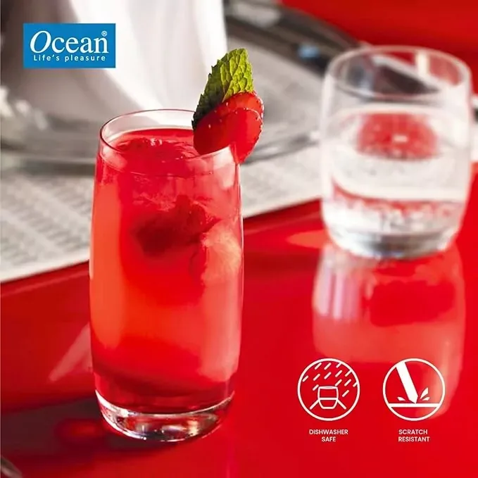 Ocean Glass 6pcs Iris Hi Ball 370ml Fine Rim Tumbler 1C13013L